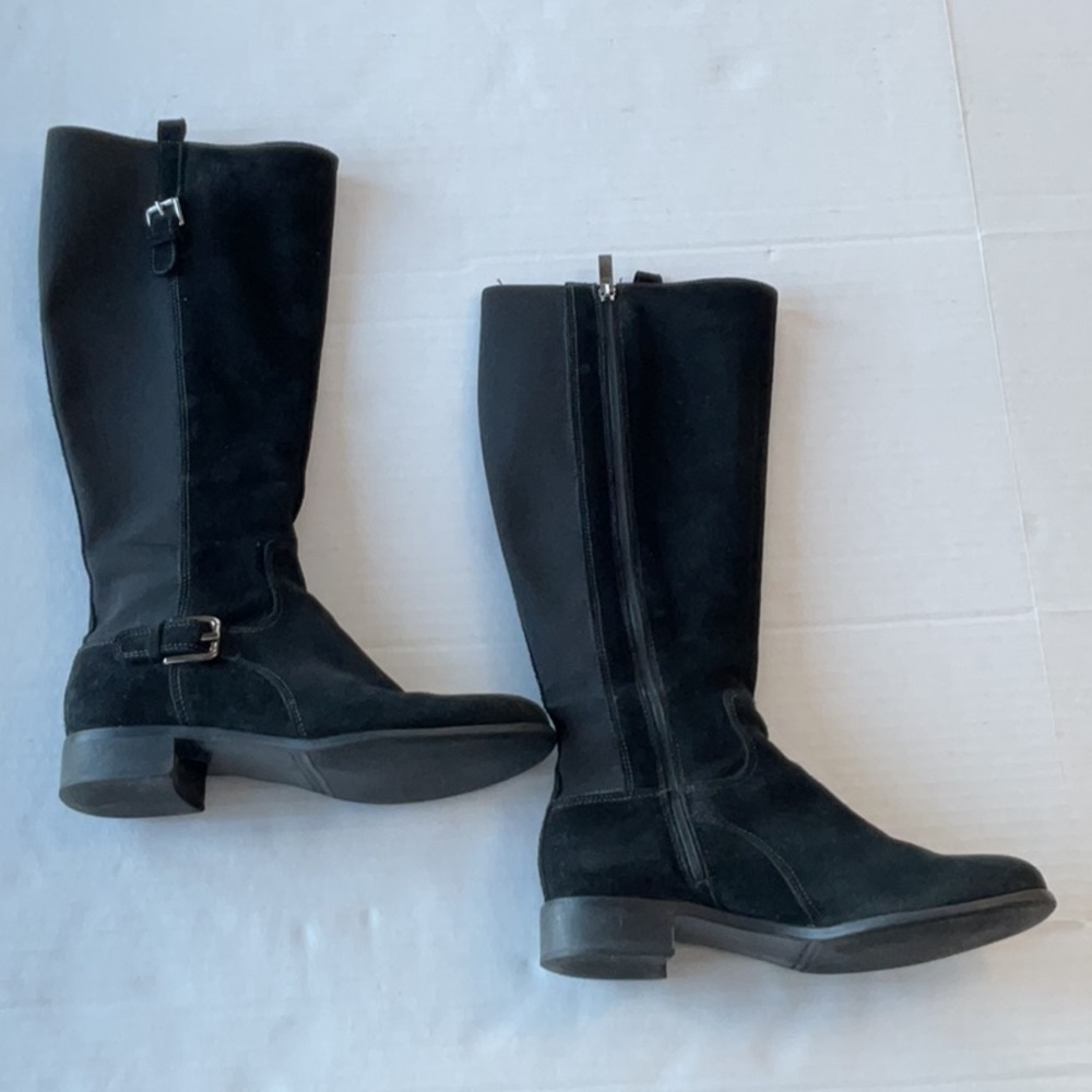 La Canadienne waterproof black suede knee high boot size 7.5 - Picture 2 of 8